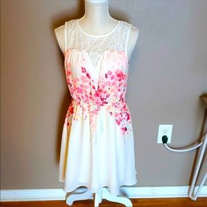 White Floral Dress by Candie’s Size Small